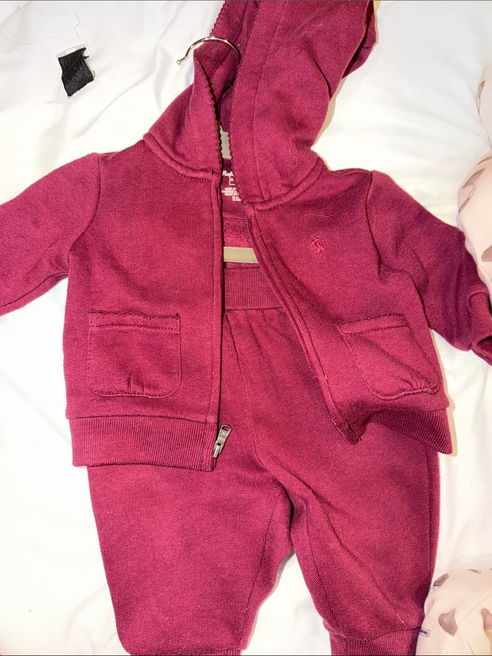 Ralph Lauren Berry Maroon Sweatshirt & Jogger Set